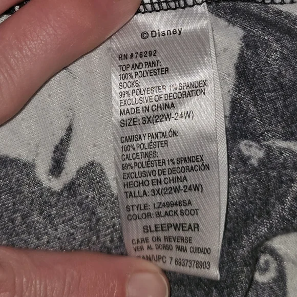 Disney Black Leggings with White & Red Halloween Character Print - Picture 2 of 3